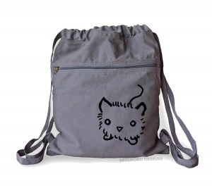 Fuzzy Kitten Cinch Backpack