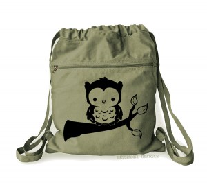 Fluffy Owl Cinch Backpack