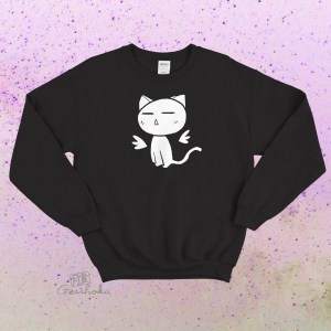 Angel Wings Kawaii Kitty Crewneck Sweatshirt