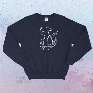 3-tailed Baby Kitsune Crewneck Sweatshirt