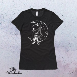 Pastel Moon Ladies T-shirt