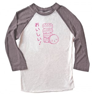 Delicious Macarons Raglan T-shirt 3/4 Sleeve