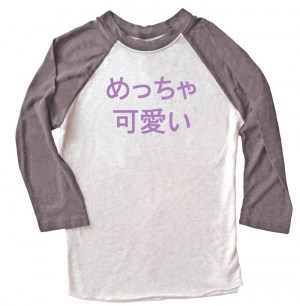 Meccha Kawaii Raglan T-shirt 3/4 Sleeve