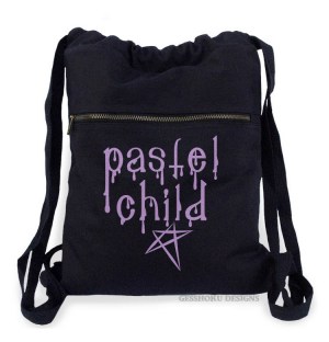 Black Gothic Canvas Messenger Bag Emo Punk Gift College Bat 