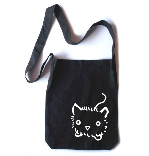 Fuzzy Kitten Crossbody Tote Bag