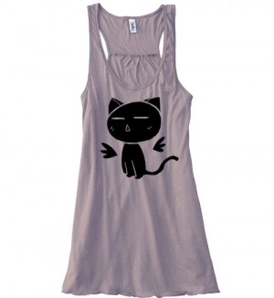 Angel Wings Kitty Flowy Tank Top