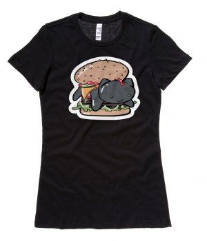 Kitty Burger Ladies T-shirt