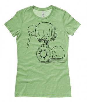 Fruity Kiwi Bird Ladies T-shirt