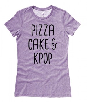 Pizza Cake & KPOP Ladies T-shirt