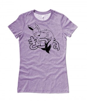 Sleepy Kitsune Ladies T-shirt