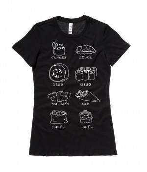 Sushi Types Ladies T-shirt