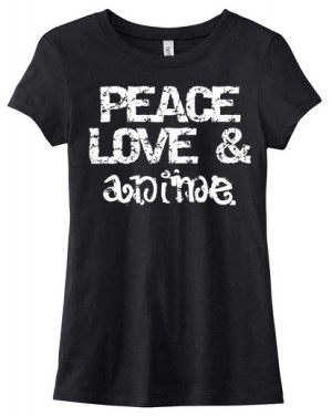 Peace Love & Anime Ladies T-shirt