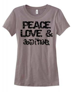 Peace Love & Anime Ladies T-shirt