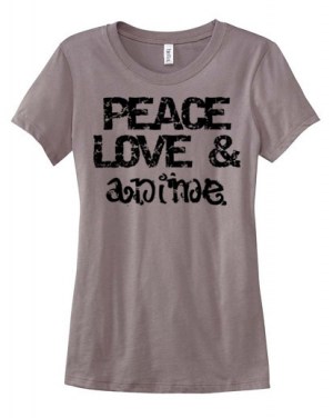 Peace Love & Anime Ladies T-shirt