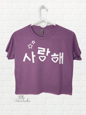 Saranghae Korean Crop Top T-shirt