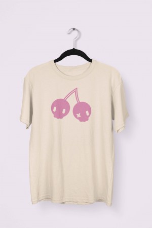 Cherry Skulls T-shirt by Dokkirii