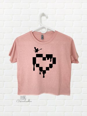Pixel Hearts Crop Top T-shirt
