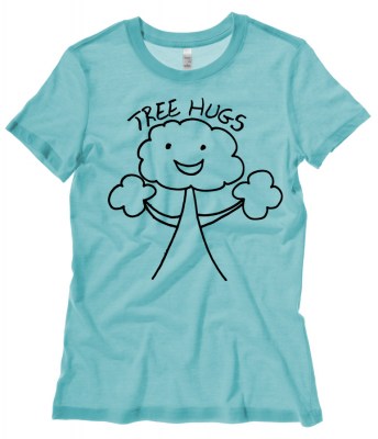 Tree Hugs Ladies T-shirt
