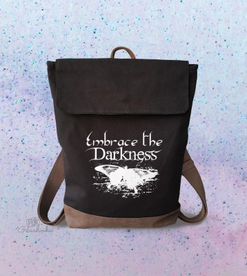 Embrace the Darkness Canvas Zippered Rucksack