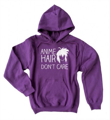Anime Hair Don't Care Pullover Hoodie