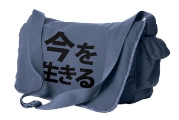 Live in the Moment Kanji Messenger Bag