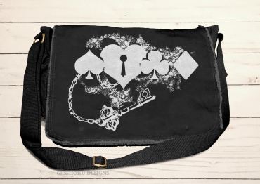 Key to My Heart Card Suit Messenger Bag