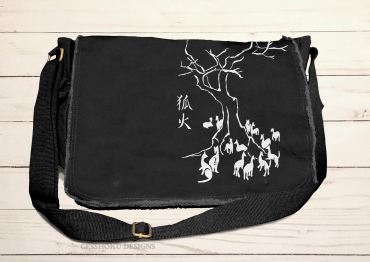 Kitsune Fire Messenger Bag