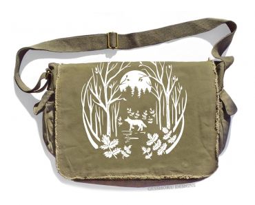 Fox in the Forest Messenger Bag