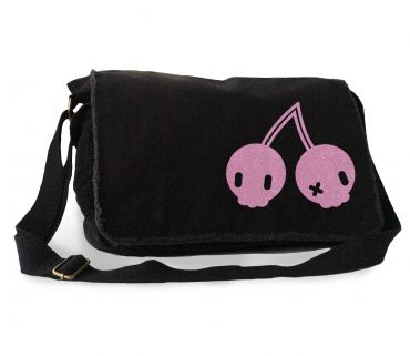 Cherry Skulls Messenger Bag