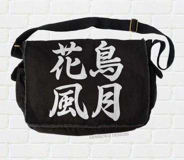 Ka Cho Fu Getsu Kanji Messenger Bag