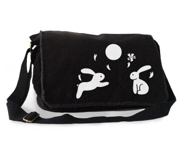 Asian Moon Bunnies Messenger Bag