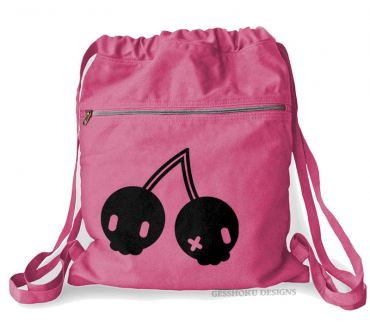 Cherry Skulls Cinch Backpack