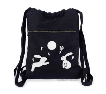 Asian Moon Bunnies Cinch Backpack
