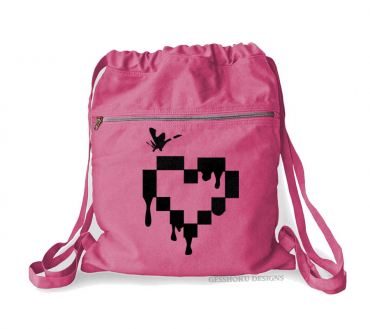 Pixel Heart Cinch Backpack