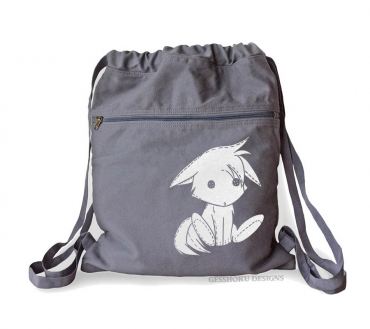 Plush Kitsune Cinch Backpack
