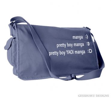Yaoi Manga Emoticon Messenger Bag