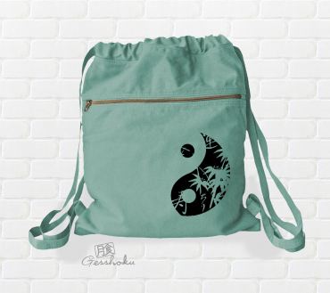 Asian Pattern Yin Yang Cinch Backpack