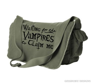Waiting for the Vampires to Claim Me Messenger Bag