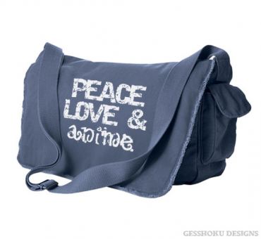 Peace Love and Anime Messenger Bag