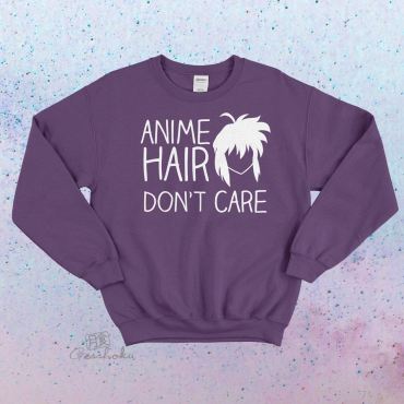 Anime Hair Don't Care Crewneck Sweatshirt