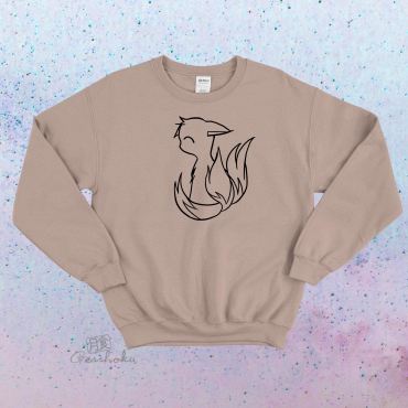 3-tailed Baby Kitsune Crewneck Sweatshirt