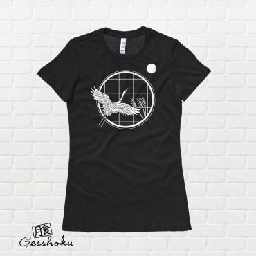 Crane and Moon Ladies T-shirt