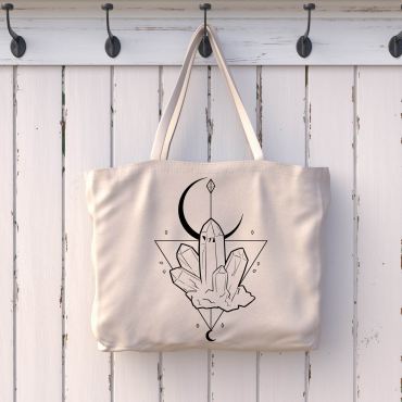 Crystal Grid Large Tote Bag