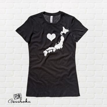 My Heart in Japan Ladies T-shirt