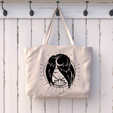 Moon Goddess Large Tote Bag