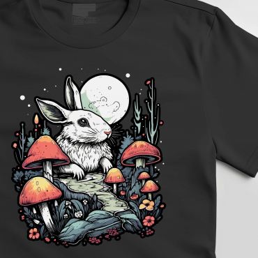 Mushroomcore Rabbit T-shirt