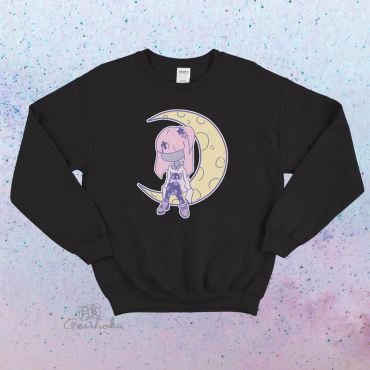 Pastel Moon Yume Kawaii Color-Print Crewneck Sweatshirt
