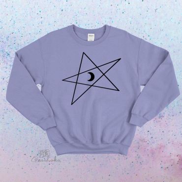 5-Pointed Moon Star Crewneck Sweatshirt
