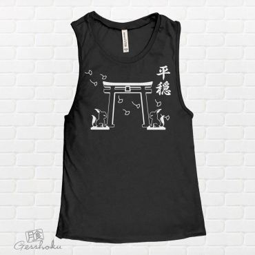 Tranquility Shrine Gate Sleeveless Tank Top