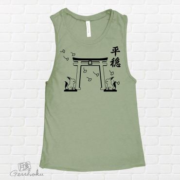 Tranquility Shrine Gate Sleeveless Tank Top